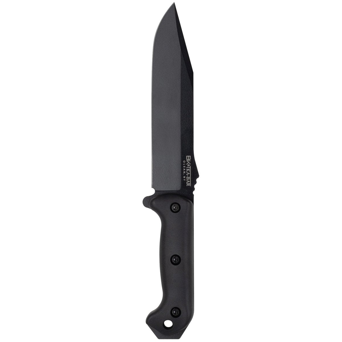 KA - BAR 7.25" Straight Edge Blade Becker Combat Utility Knife - w/ Sheath - Black - Forza Sports