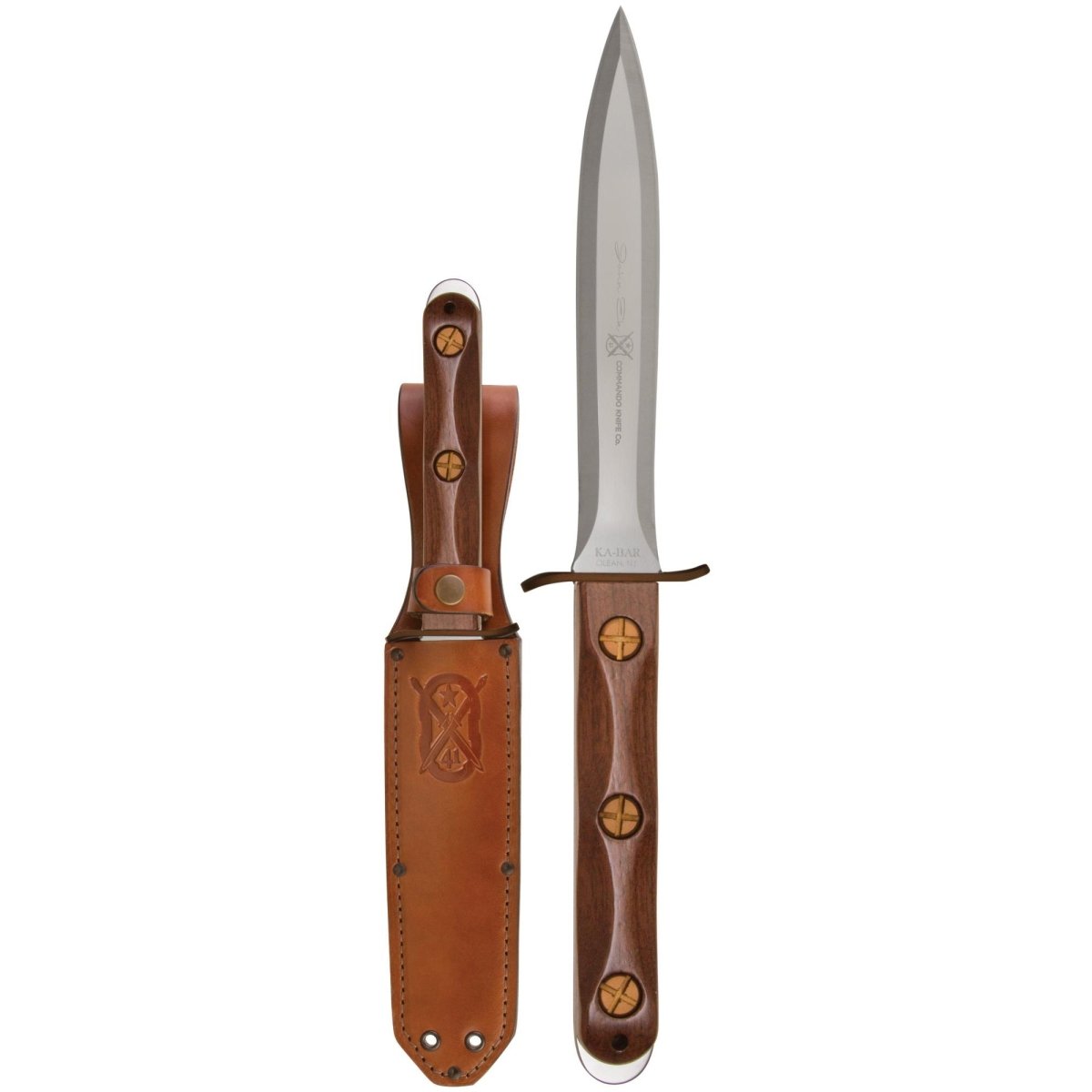 KA - BAR Ek Commando Presentation Knife w/ Sheath - Brown - Forza Sports