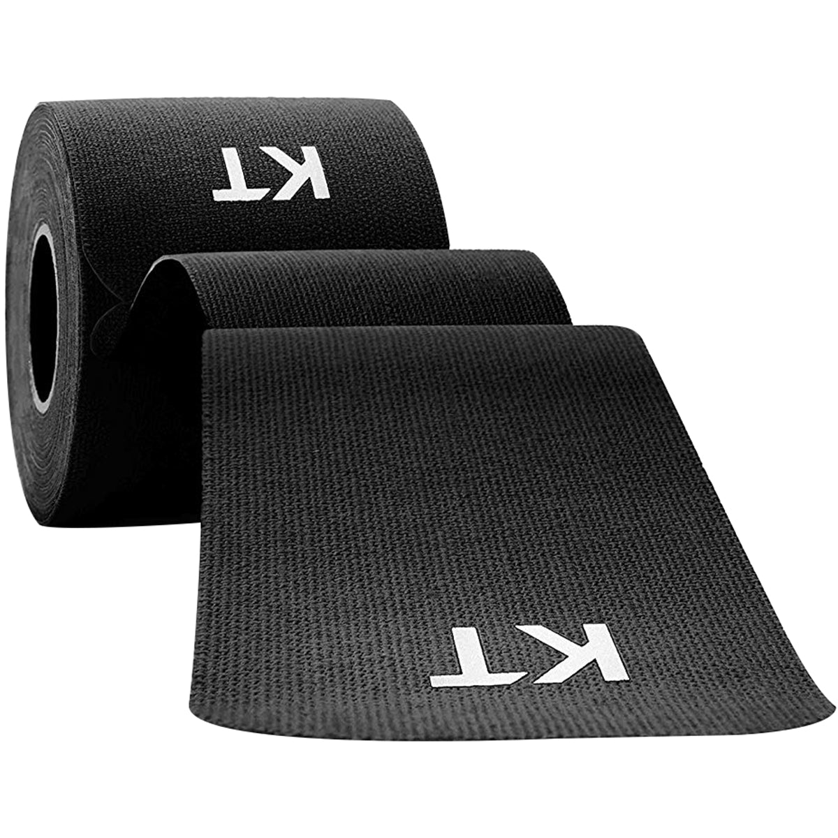 KT Tape Cotton 10" Precut Kinesiology Therapeutic Sports Roll, 20 Strips, Black - Forza Sports