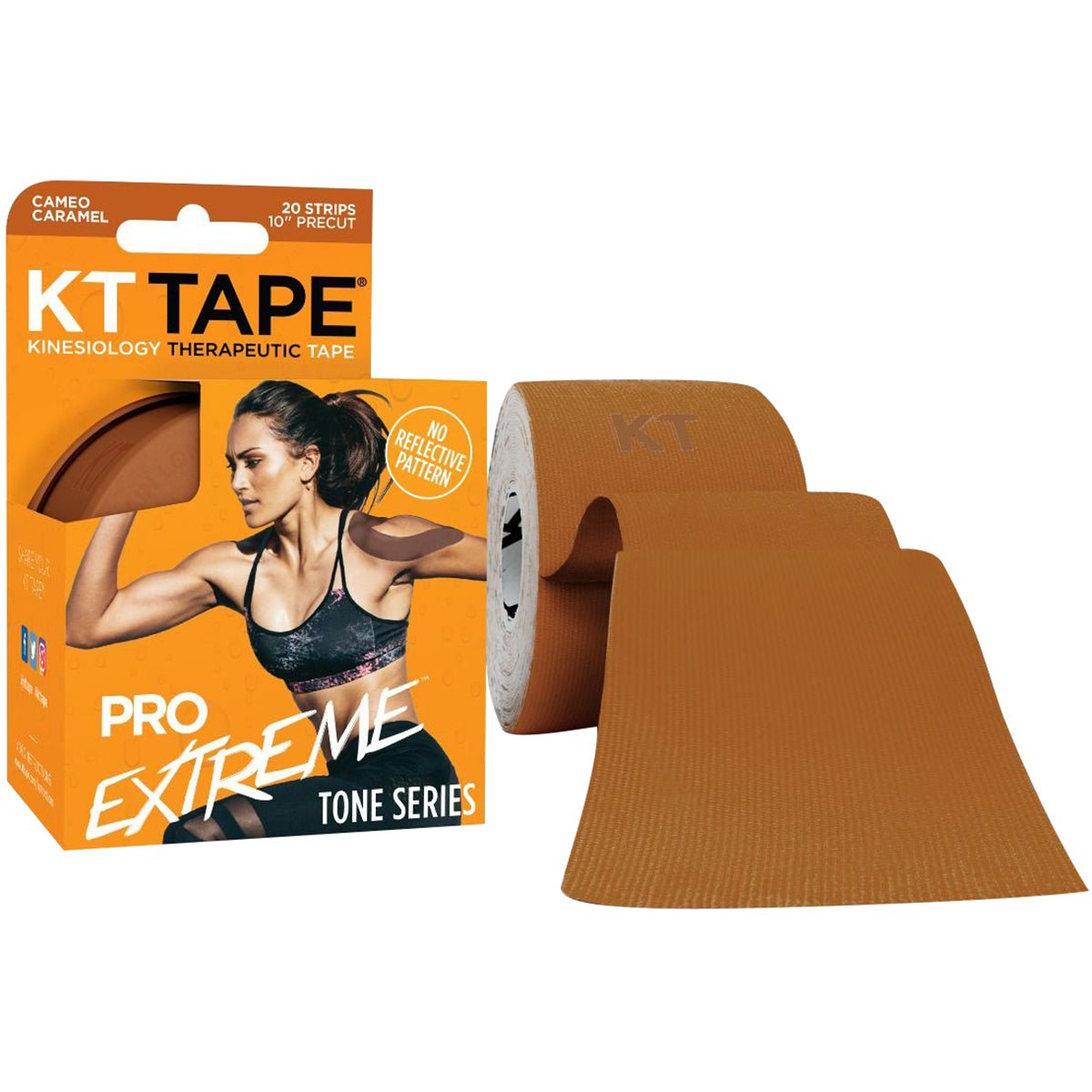 KT Tape Pro Extreme Tone Series 10" Precut Kinesiology Sports Roll - 20 Strips - Forza Sports