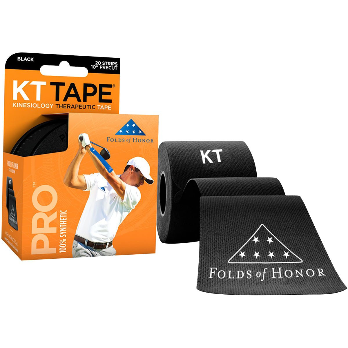 KT Tape Pro Folds Of Honor Special Edition 10" Precut Sports Roll - 20 Strips - Forza Sports