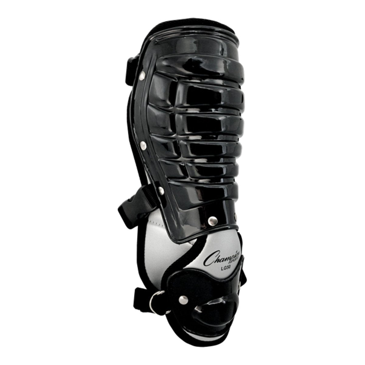 Champion Sports Adjustable Batter's Shin Guards - Black - Forza Sports