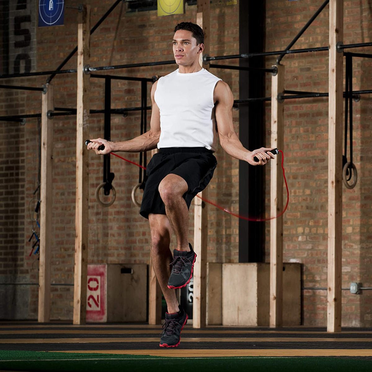 Lifeline USA Weighted Speed Jump Rope - Heavy 0.75 lbs - Red - Forza Sports