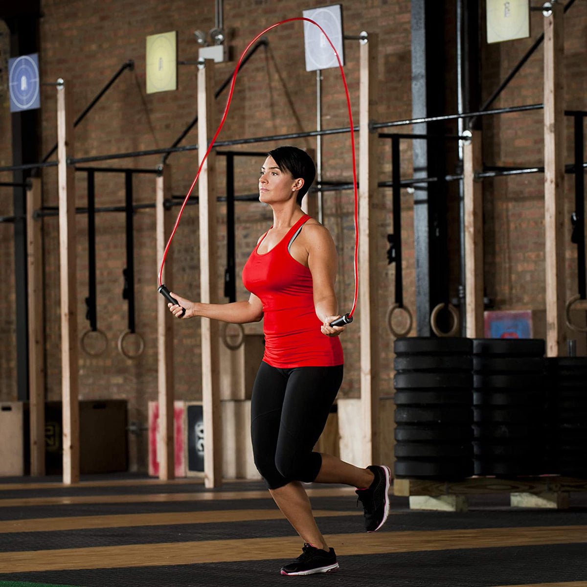 Lifeline USA Weighted Speed Jump Rope - Heavy 0.75 lbs - Red - Forza Sports