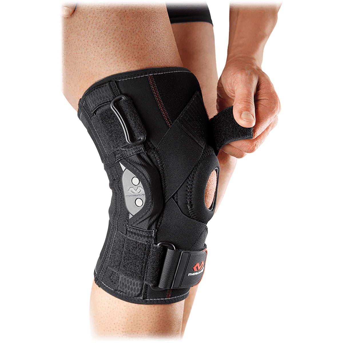 McDavid 429RX Hinged Knee Brace with Crossing Straps - Black - Forza Sports