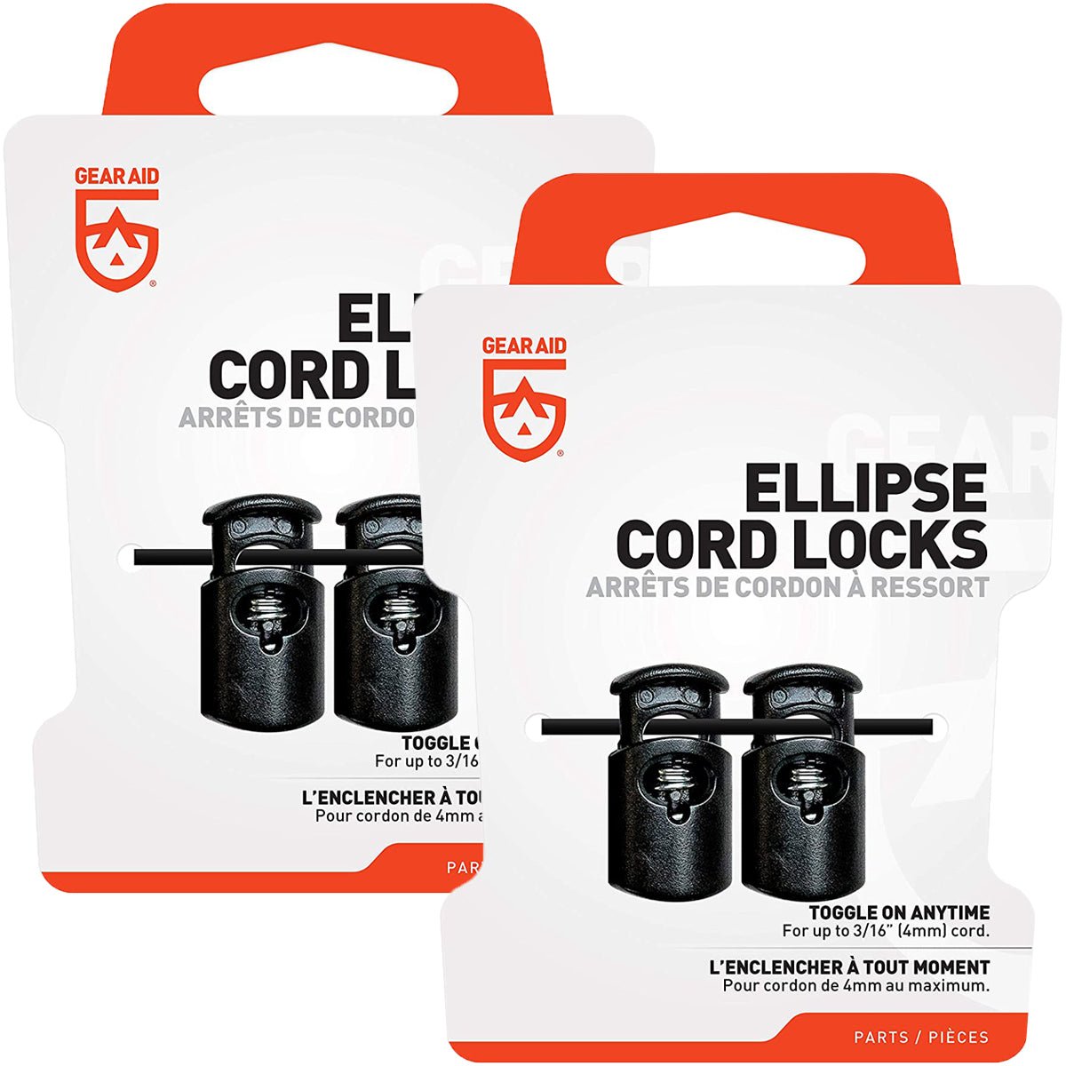 Gear Aid Ellipse No - Sew Replacement Tightening Cord Locks - 2 - Pack - Forza Sports