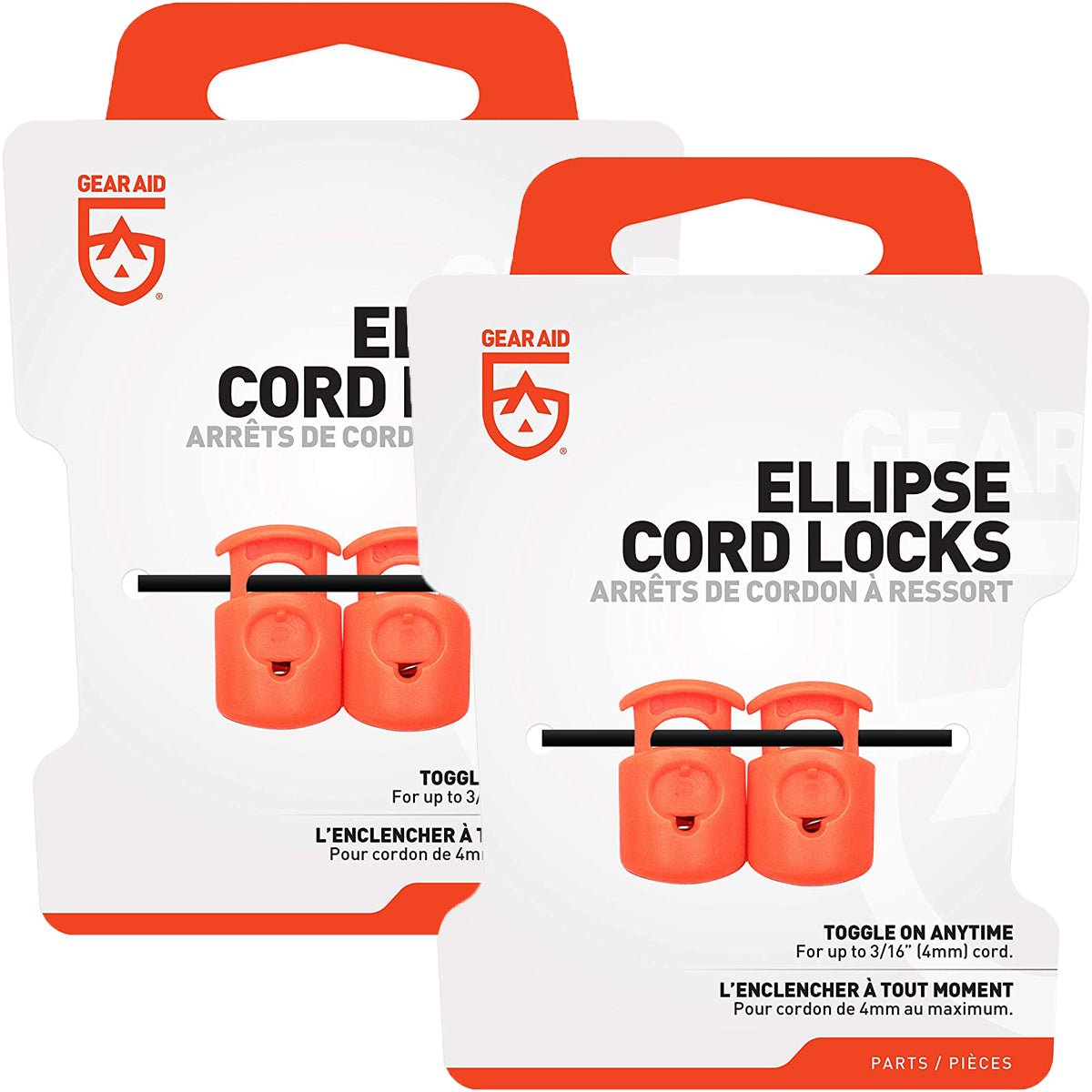 Gear Aid Ellipse No - Sew Replacement Tightening Cord Locks - 2 - Pack - Forza Sports