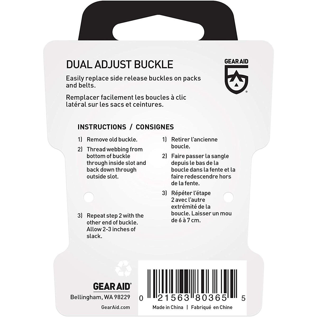 Gear Aid Dual Adjust No - Sew Replacement Buckle - 2 - Pack - Forza Sports