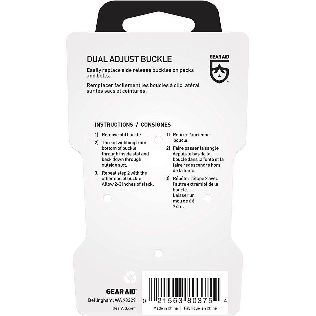 Gear Aid Dual Adjust No - Sew Replacement Buckle - 2 - Pack - Forza Sports