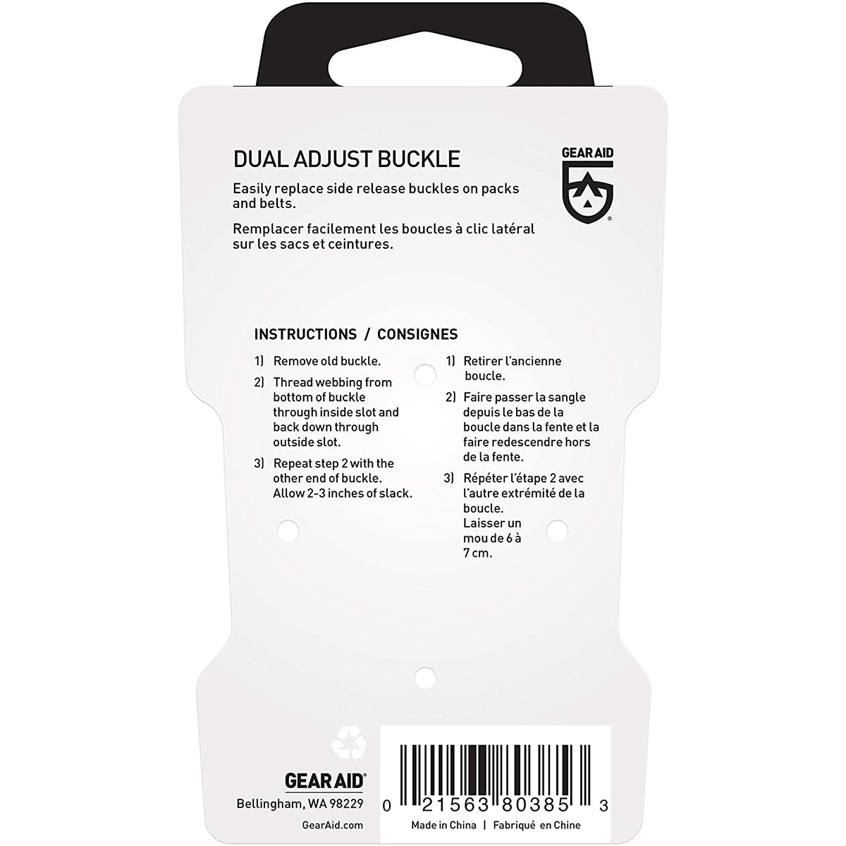 Gear Aid Dual Adjust No - Sew Replacement Buckle - 2 - Pack - Forza Sports