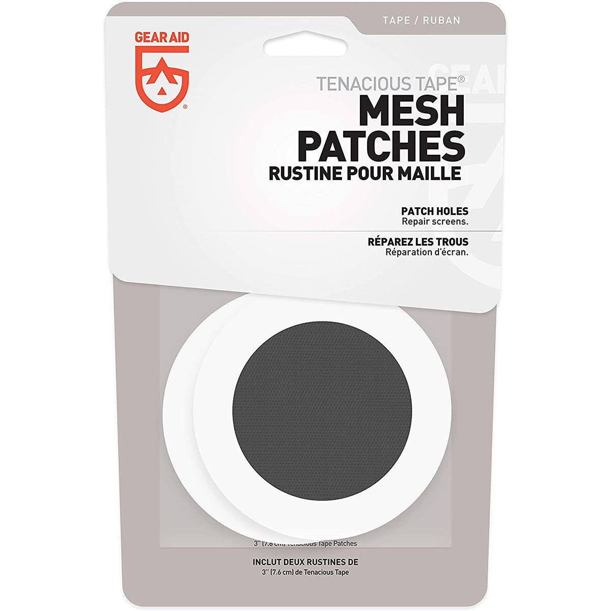 Gear Aid 3" Round Tenacious Tape Mesh Repair Patches - 2 - Pack - Forza Sports