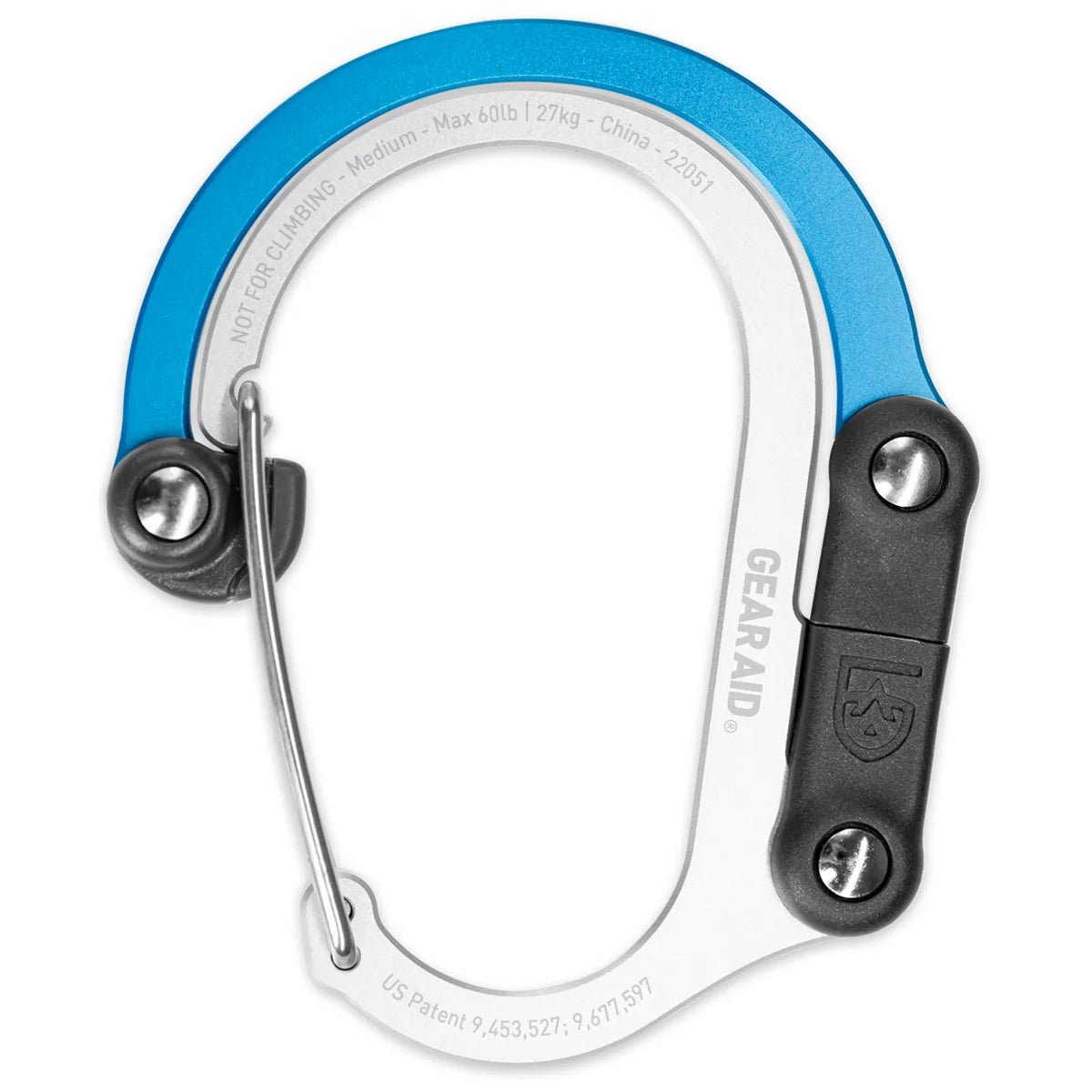 Gear Aid Heroclip Medium Hybrid Camping Gear Clip - blue steel