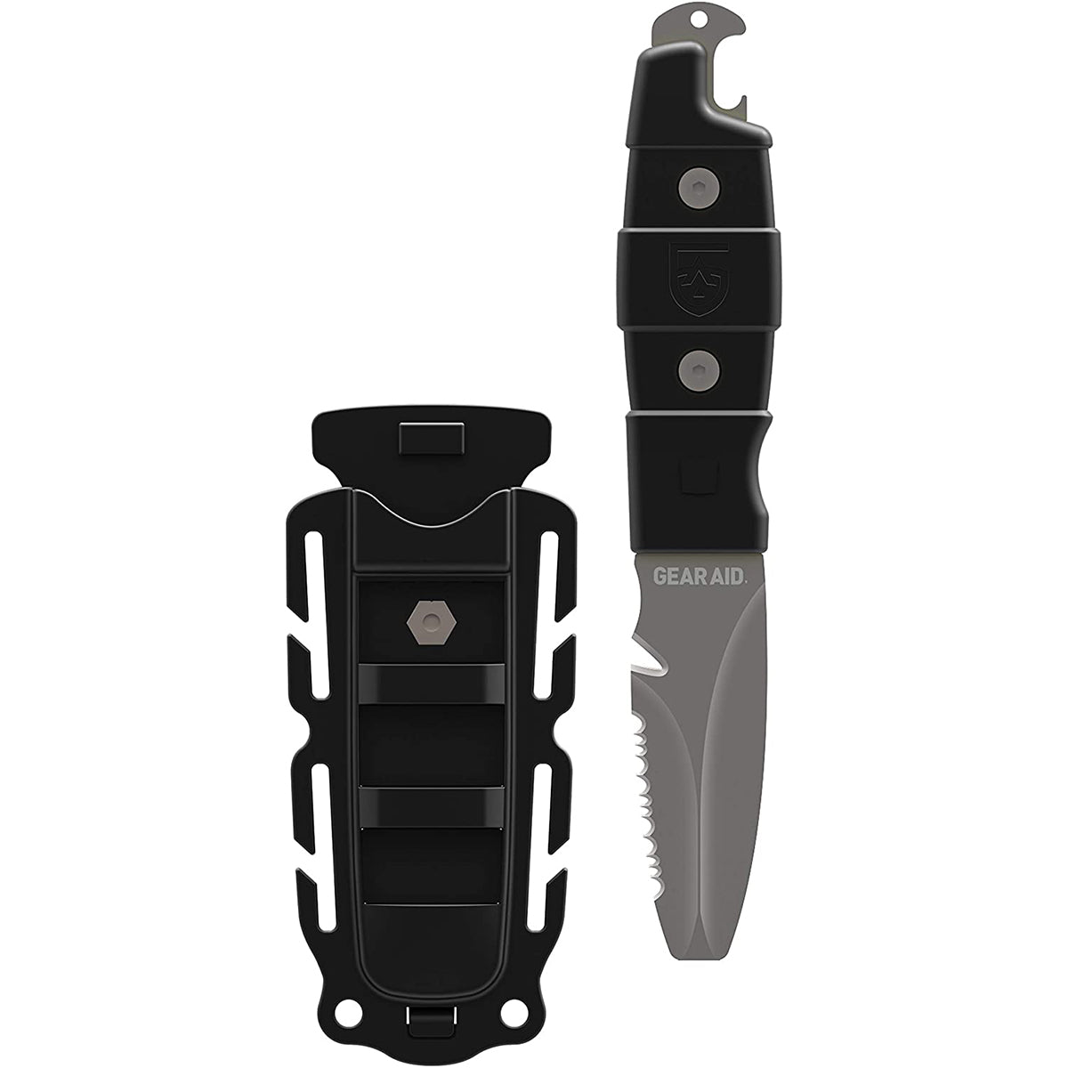 Gear Aid 3" Akua River Serrated Blunt Tip Fixed Blade Knife with Sheath - Forza Sports