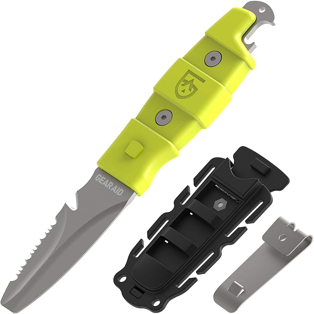 Gear Aid 3" Akua River Serrated Blunt Tip Fixed Blade Knife with Sheath - Forza Sports