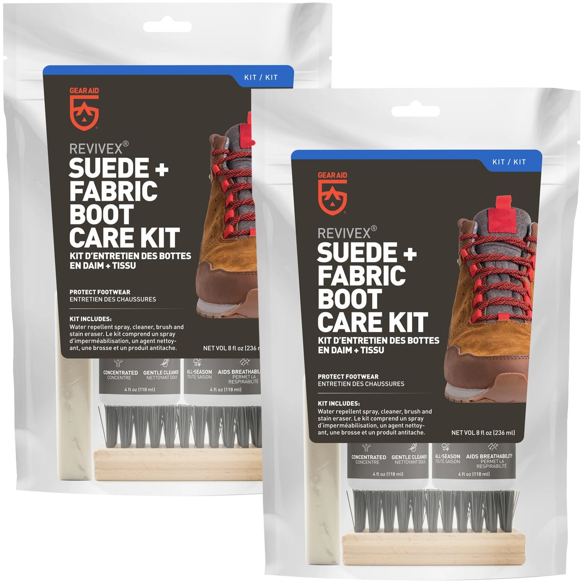 Gear Aid Revivex Suede and Fabric Boot Care Kit - 2-Pack - Forza Sports
