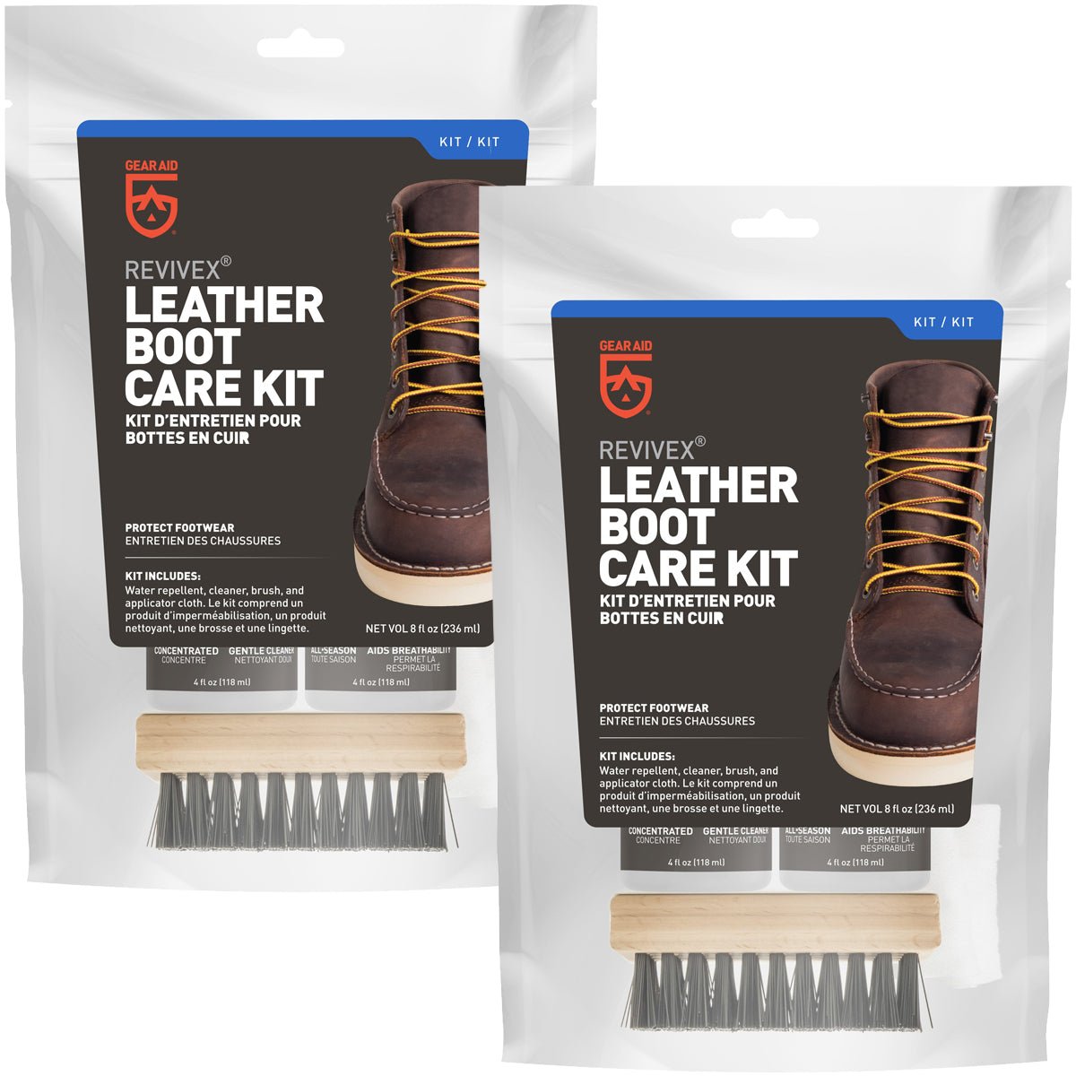 Gear Aid Revivex Leather Boot Care Kit - 2-Pack - Forza Sports