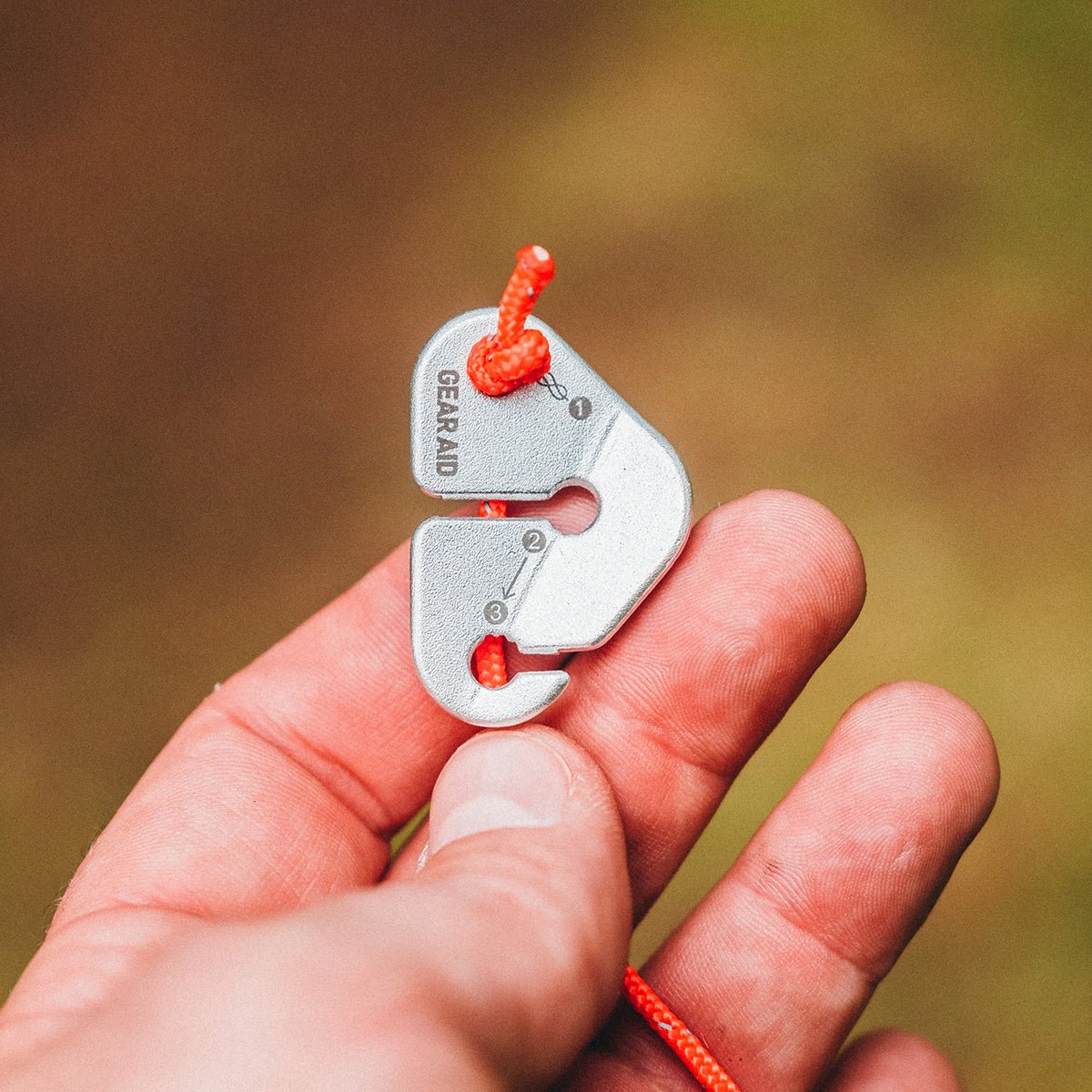 Gear Aid Outdoor Camping Guyline Tensioner 4 - Pack - Silver - Forza Sports
