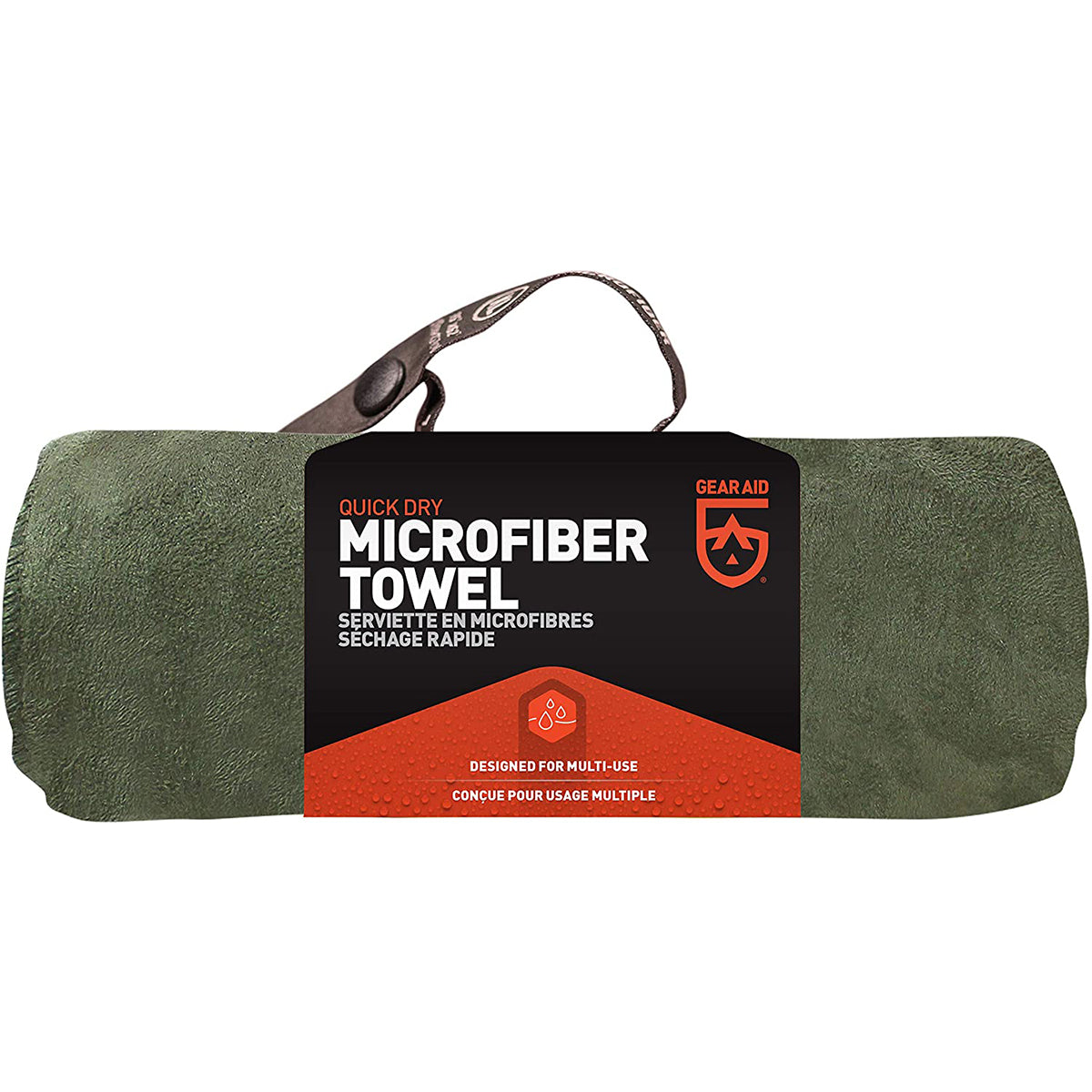 McNett Tactical Microfiber Ultra Compact Towel - OD Green Gear Aid