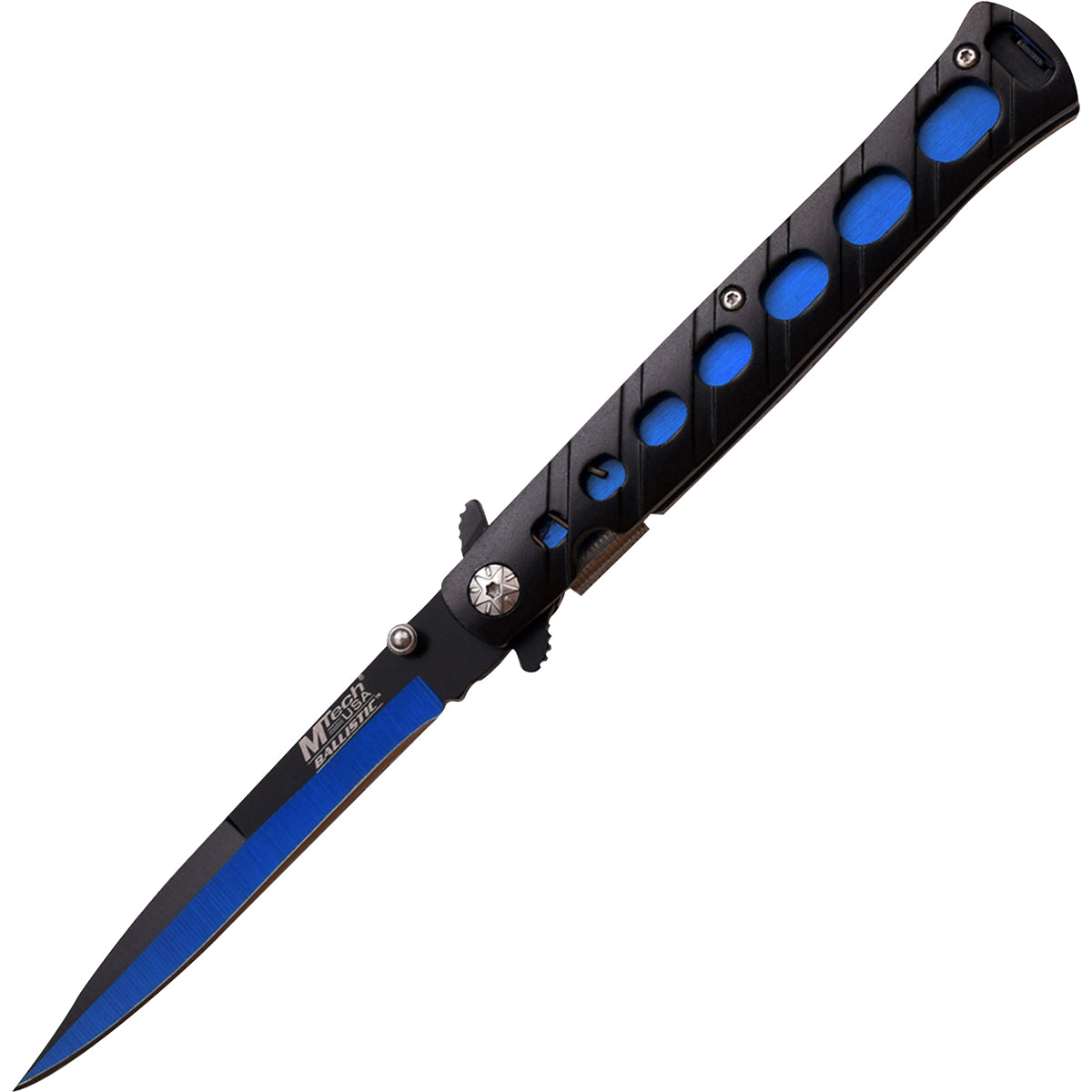 MTech USA Rescue Linerlock Spring Assisted Tanto Folding Knife, Blue, MT-A317BL M-Tech