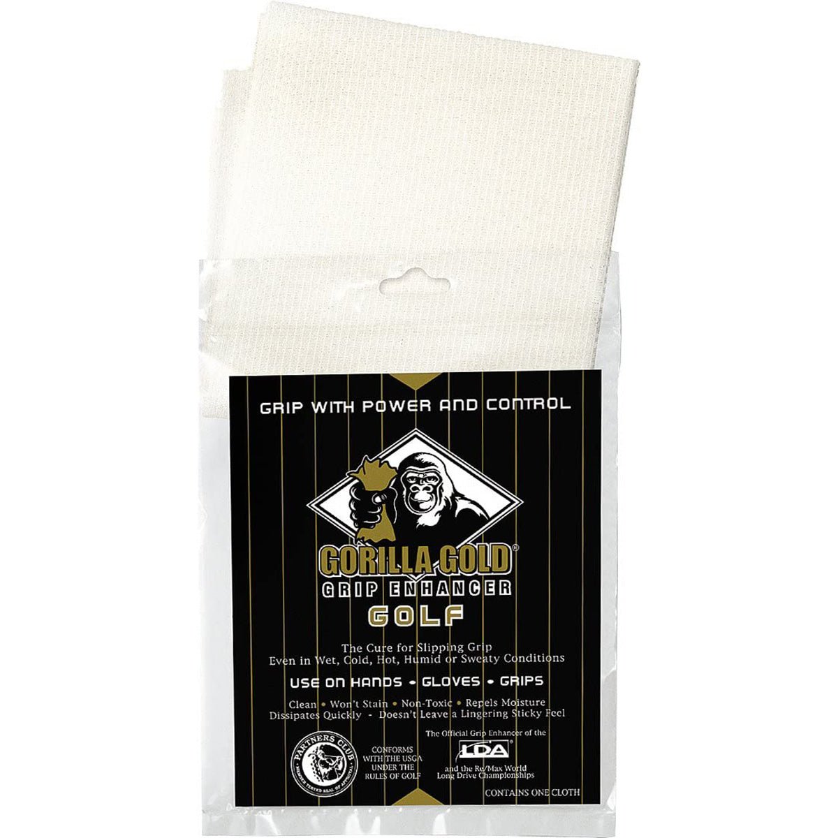 Gorilla Gold Reusable Tackifying Golf Grip Enhancer Towel - Forza Sports