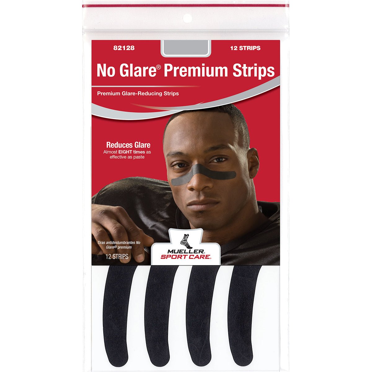 Mueller 12 Pack Premium No Glare Strips - Black - Forza Sports