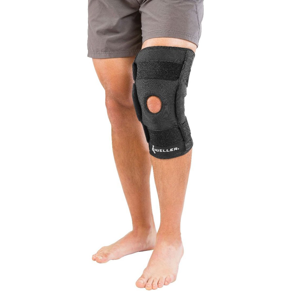 Mueller Hinged Wraparound Knee Support Brace - Black - Forza Sports