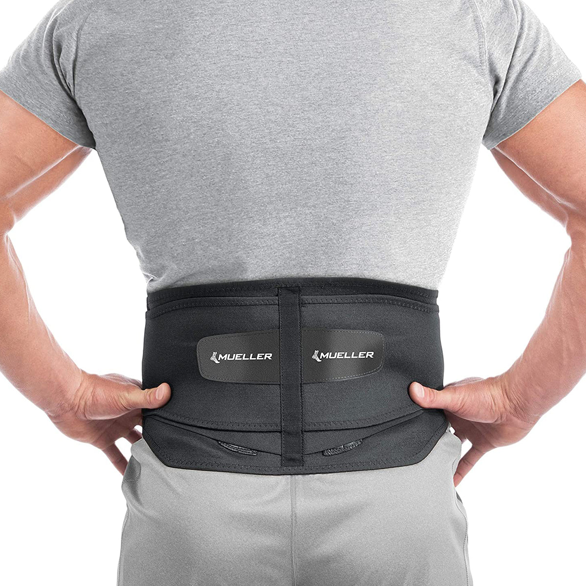 Mueller Plus Size Adjustable Back Brace w/Lumbar Pad - Black - Forza Sports