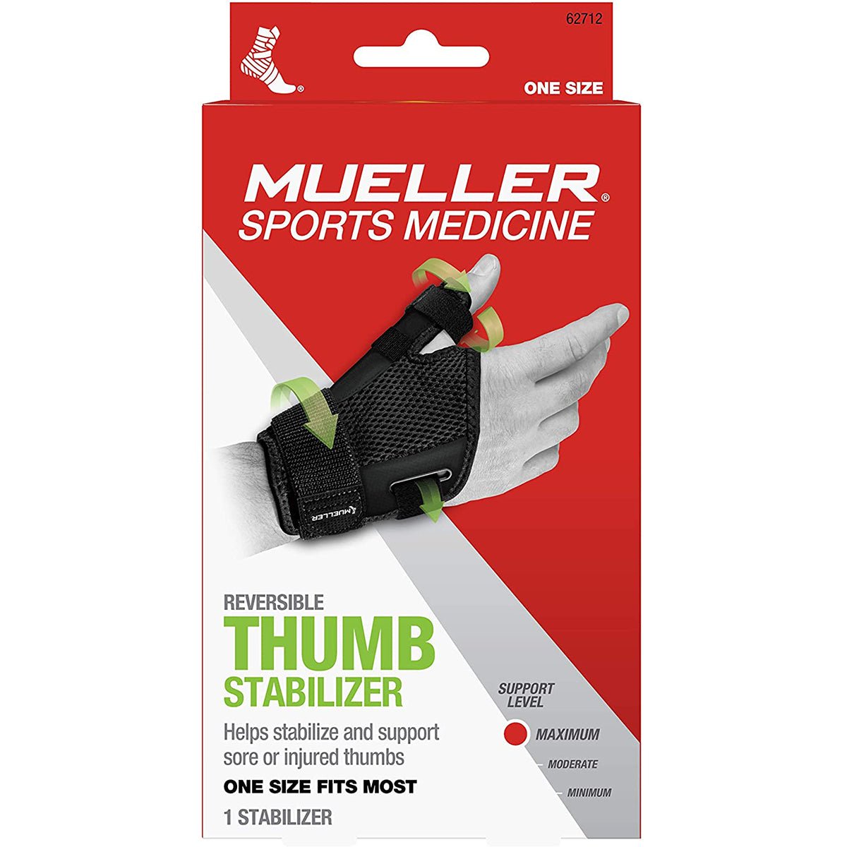 Mueller Sport Care Reversible Thumb Stabilizer - Black - Forza Sports