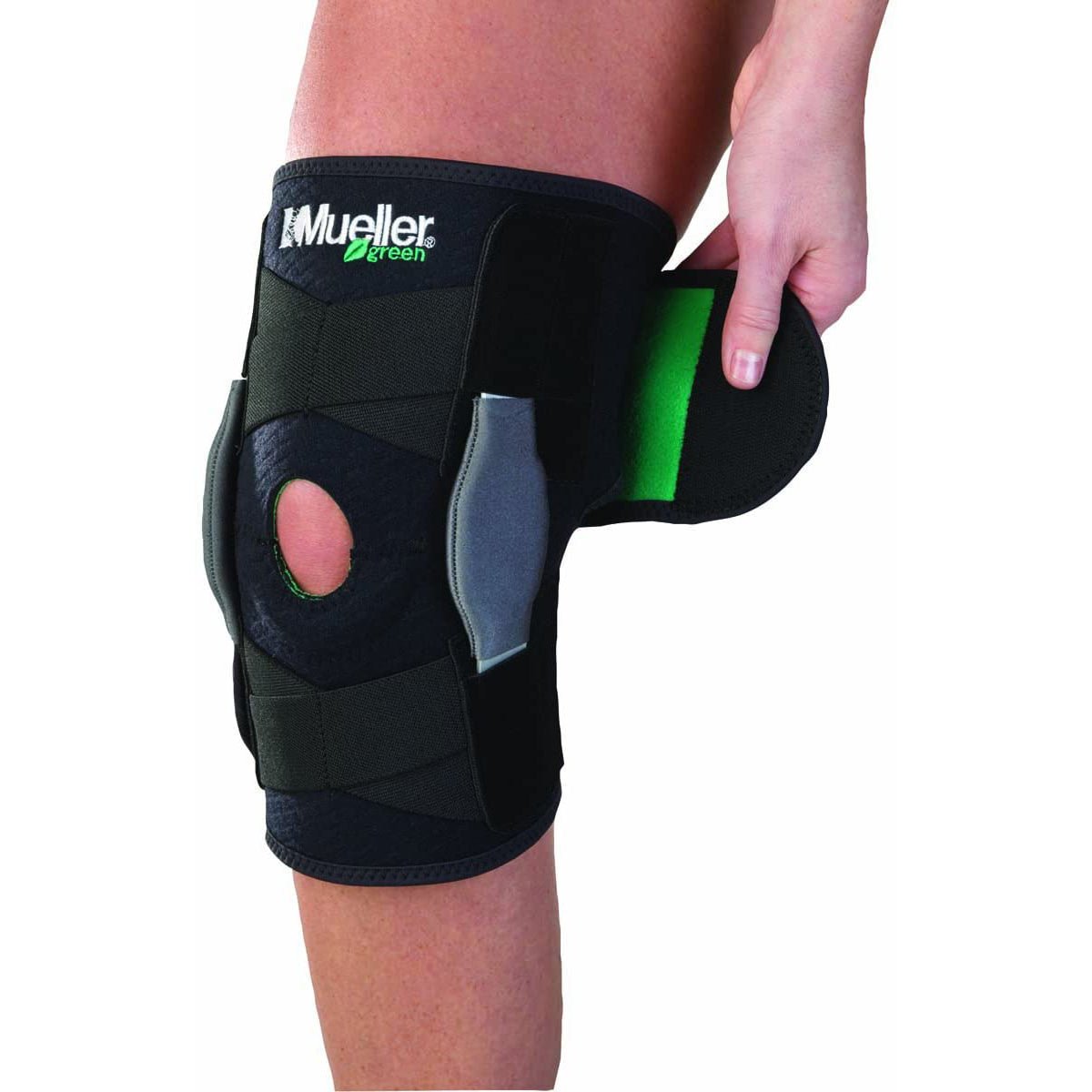 Mueller Green Adjustable Hinged Knee Brace - Black - Forza Sports