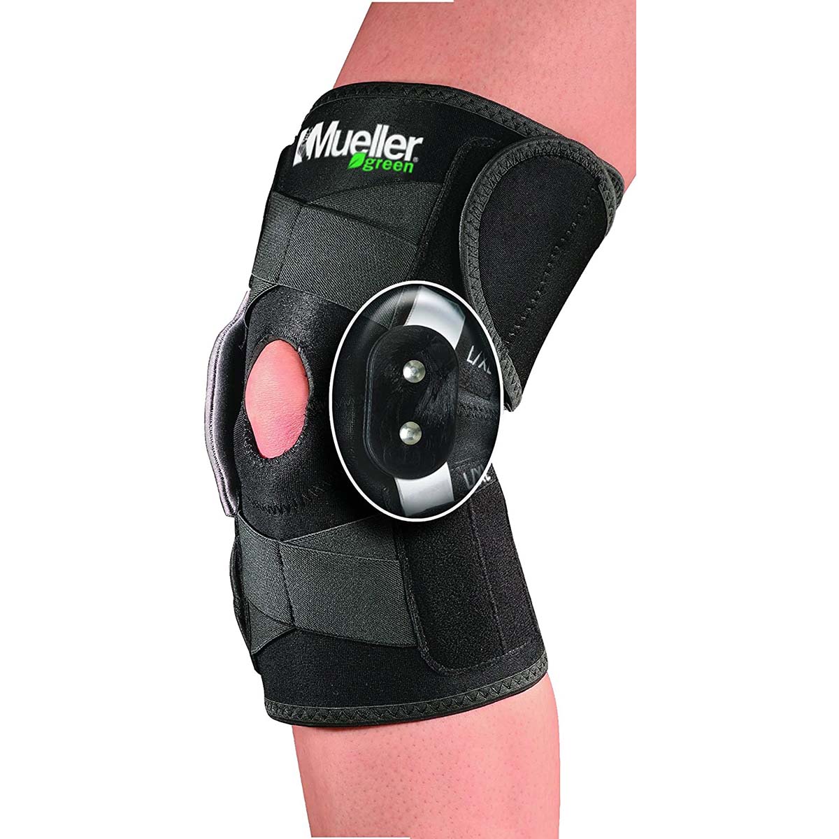Mueller Green Adjustable Hinged Knee Brace - Black - Forza Sports