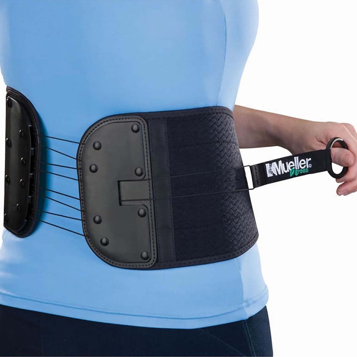 Mueller Green Adjustable Back and Abdominal Support - Black - Forza Sports