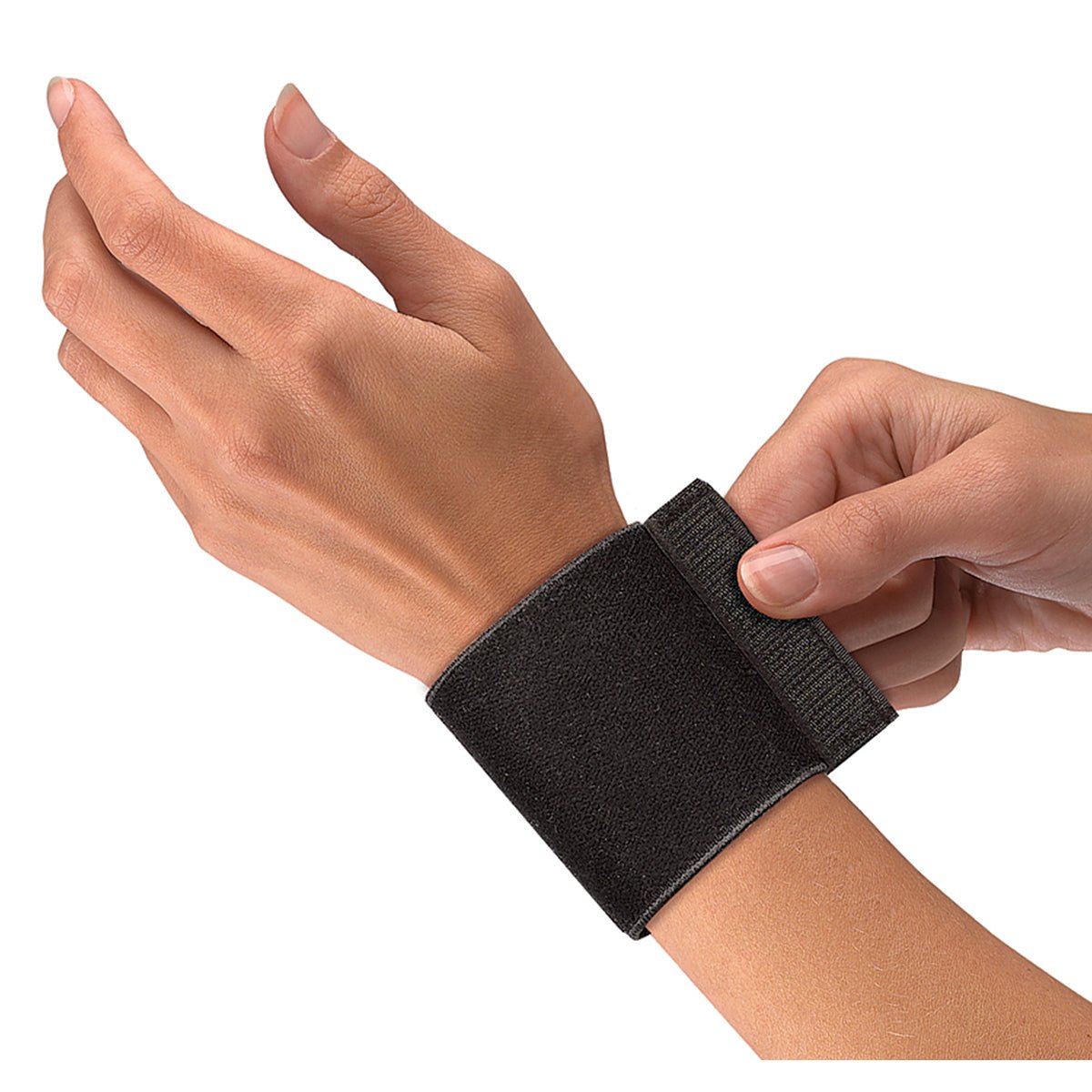 Mueller Elastic Wrist Support with Loop - Black - Forza Sports