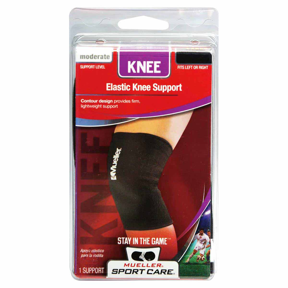 Mueller Sports Medicine Lightweight Elastic Knee Support Sleeve - Black - Forza Sports
