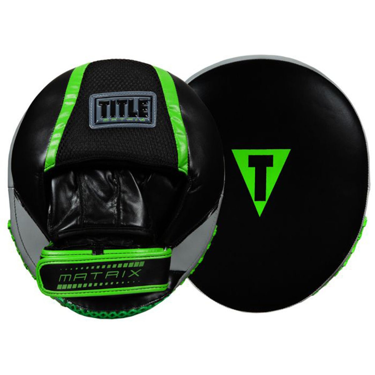 Title Boxing Matrix Heavy Hitters Punch Mitts - Black/Neon Green - Forza Sports