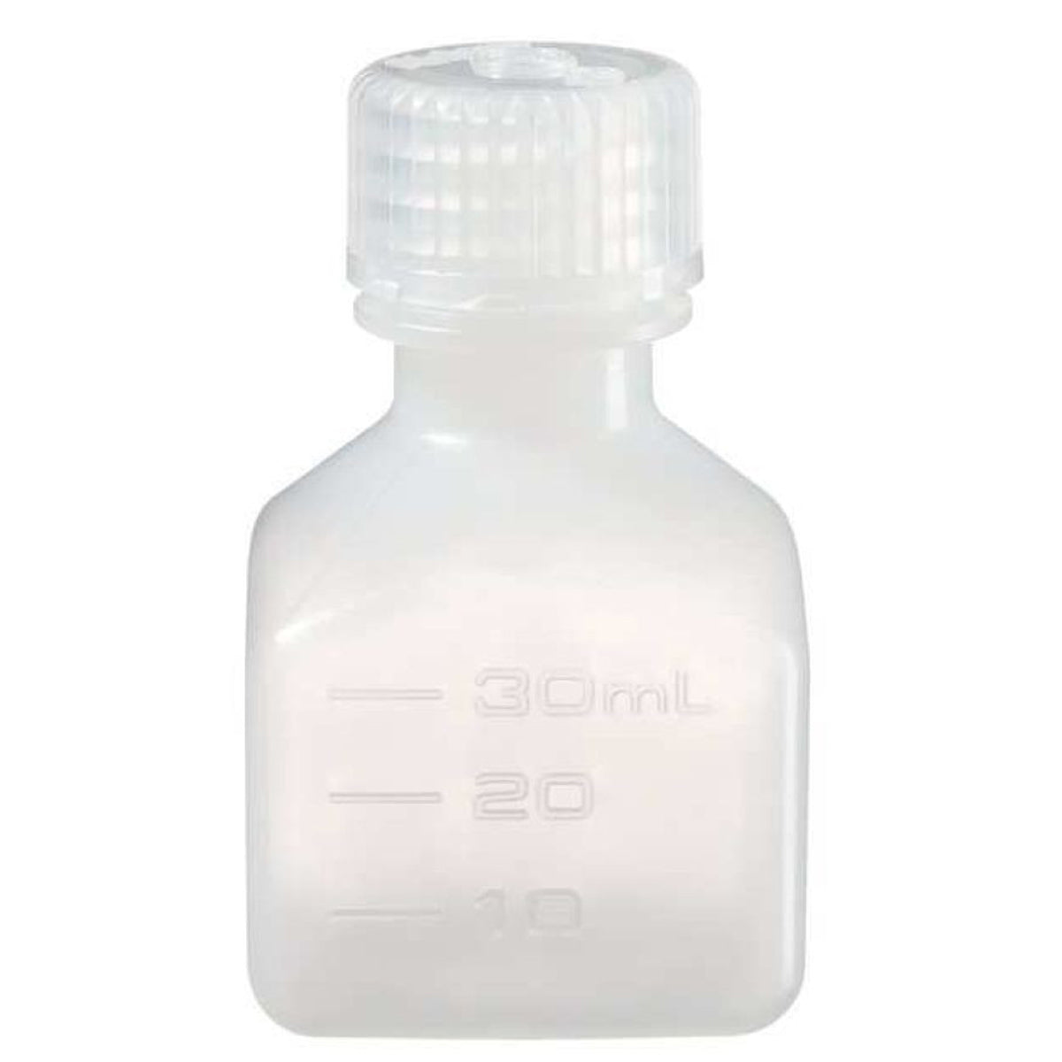 Nalgene HDPE Narrow Mouth Square Bottle - White Nalgene
