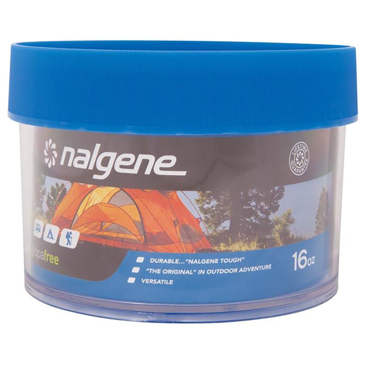 Nalgene Wide Mouth Outdoor Storage Container - Clear/Blue - Forza Sports
