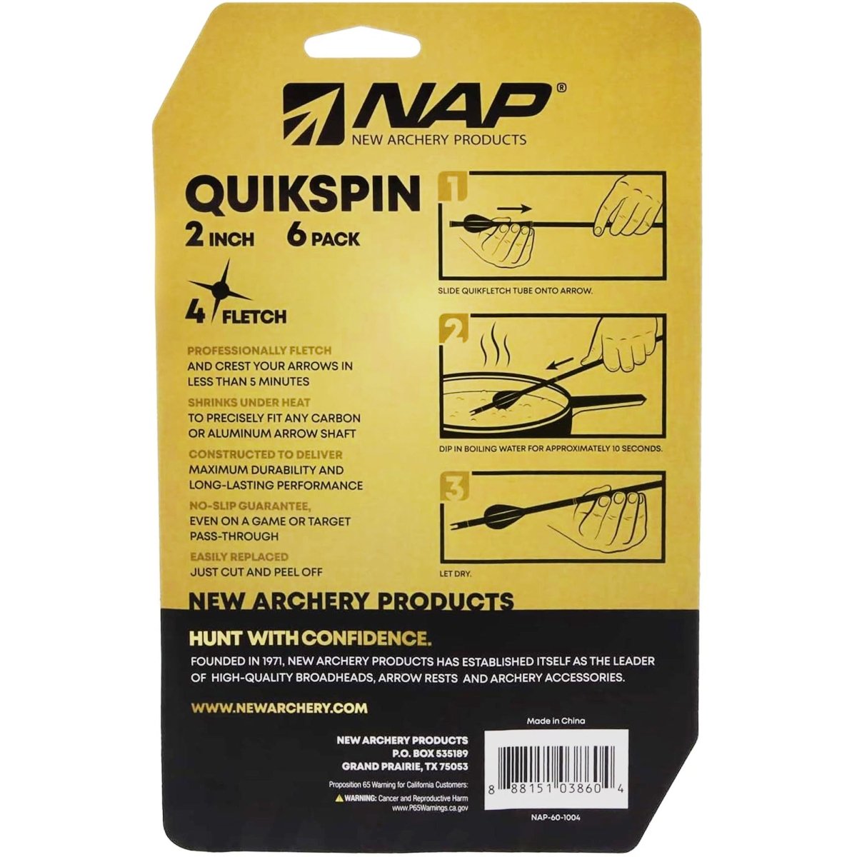 New Archery Products Quikfletch 2″ Quikspin 4 Vane - Forza Sports