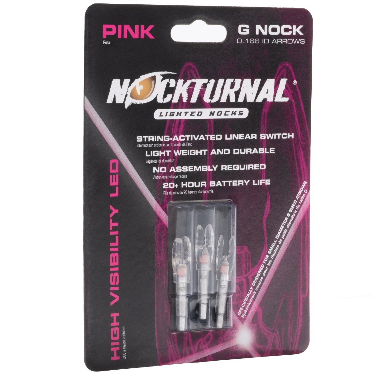Nockturnal Pink Lighted G - Nock 3 - Pack - Forza Sports