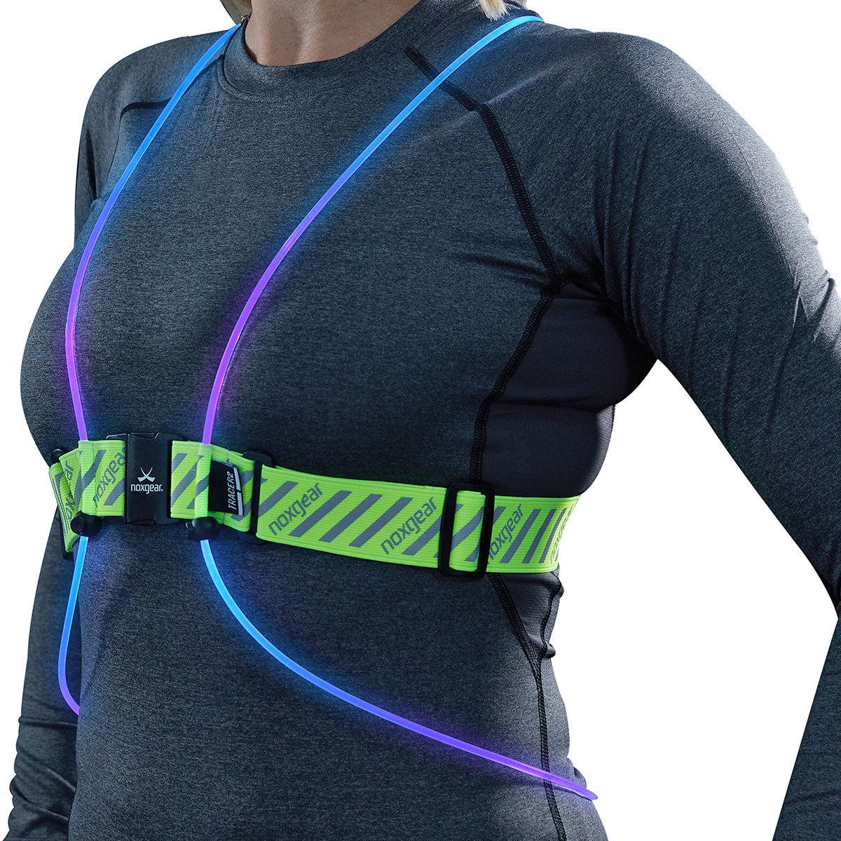 Noxgear Tracer2 360 Visibility Multicolor Reflective LED Running Vest - Forza Sports