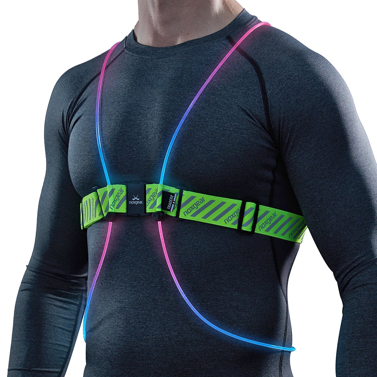 Noxgear Tracer2 360 Visibility Multicolor Reflective LED Running Vest - Forza Sports