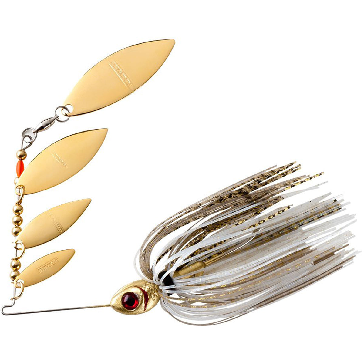 Fishing lure with gold blades and a skirt - best ice fishing accessories - Forza Sports
