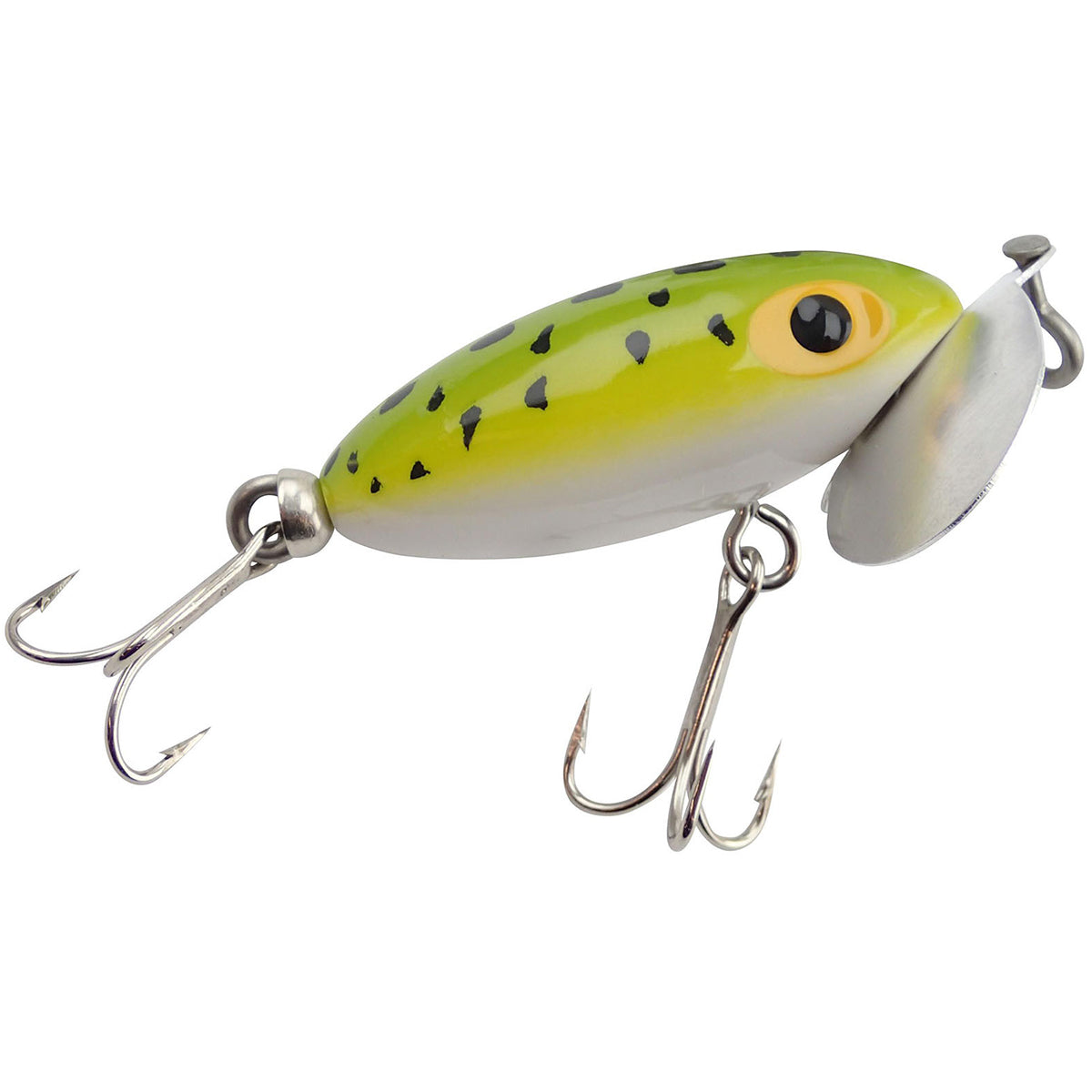 unique fishing lure in green and white