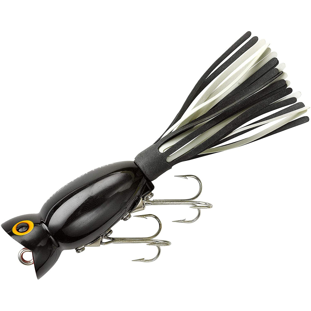 Arbogast Hula Popper Fishing Lure - Forza Sports - black/white