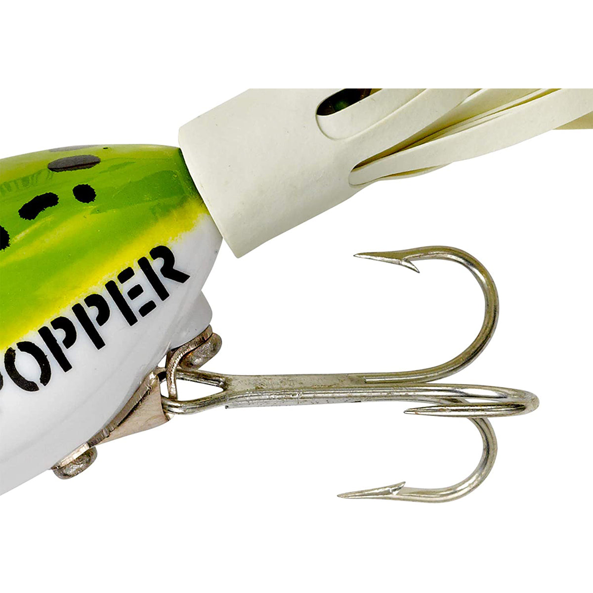 close up picture of Arbogast Hula Popper Fishing Lure - Forza Sports