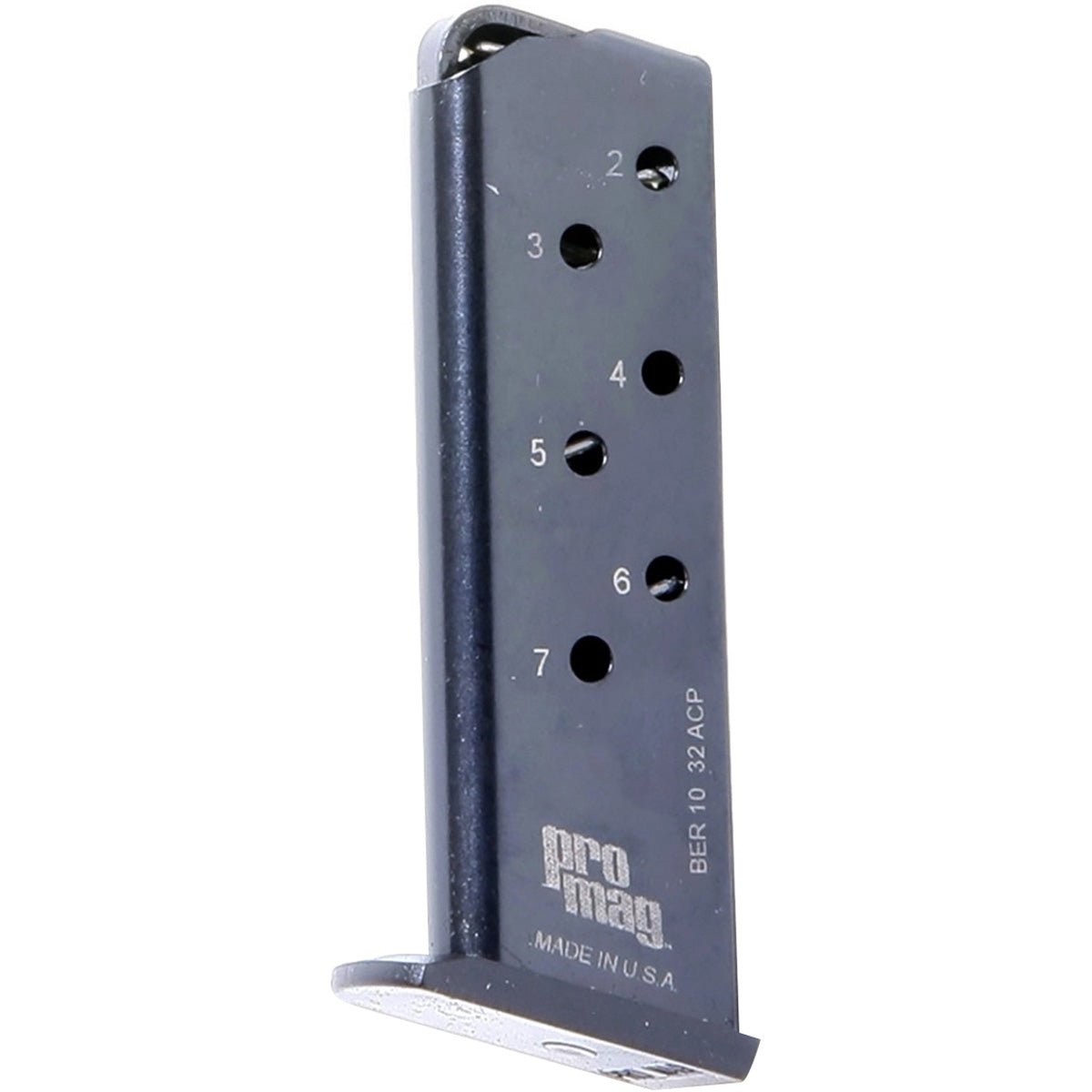 ProMag Beretta 3032 Tomcat .32 ACP, 7 - Round Magazine, BER 10, Blue Steel - Forza Sports