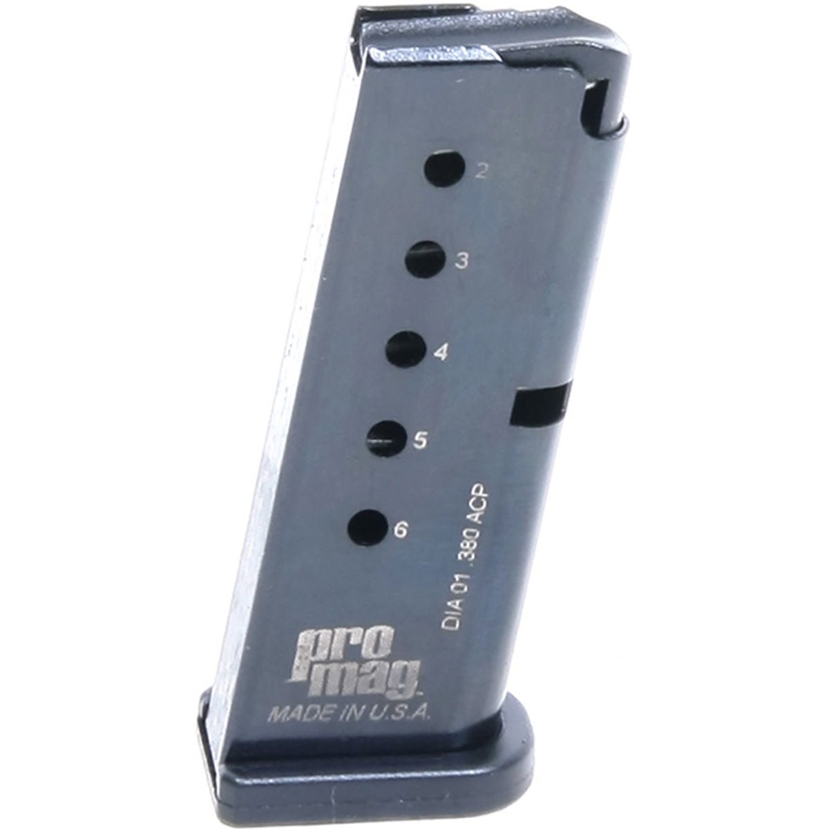 ProMag Diamondback .380 ACP, 6 - Round Extended Magazine, DIA 01, Blue Steel - Forza Sports