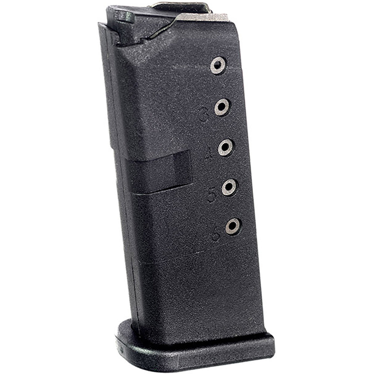 ProMag 6 - Round Magazine for GLOCK Model 42 G42 .380 ACP, GLK 10, Black Polymer - Forza Sports