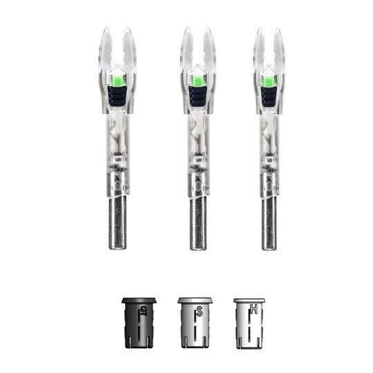 Nockturnal Shift Universal Green Lighted Nock 3 - Pack - Forza Sports