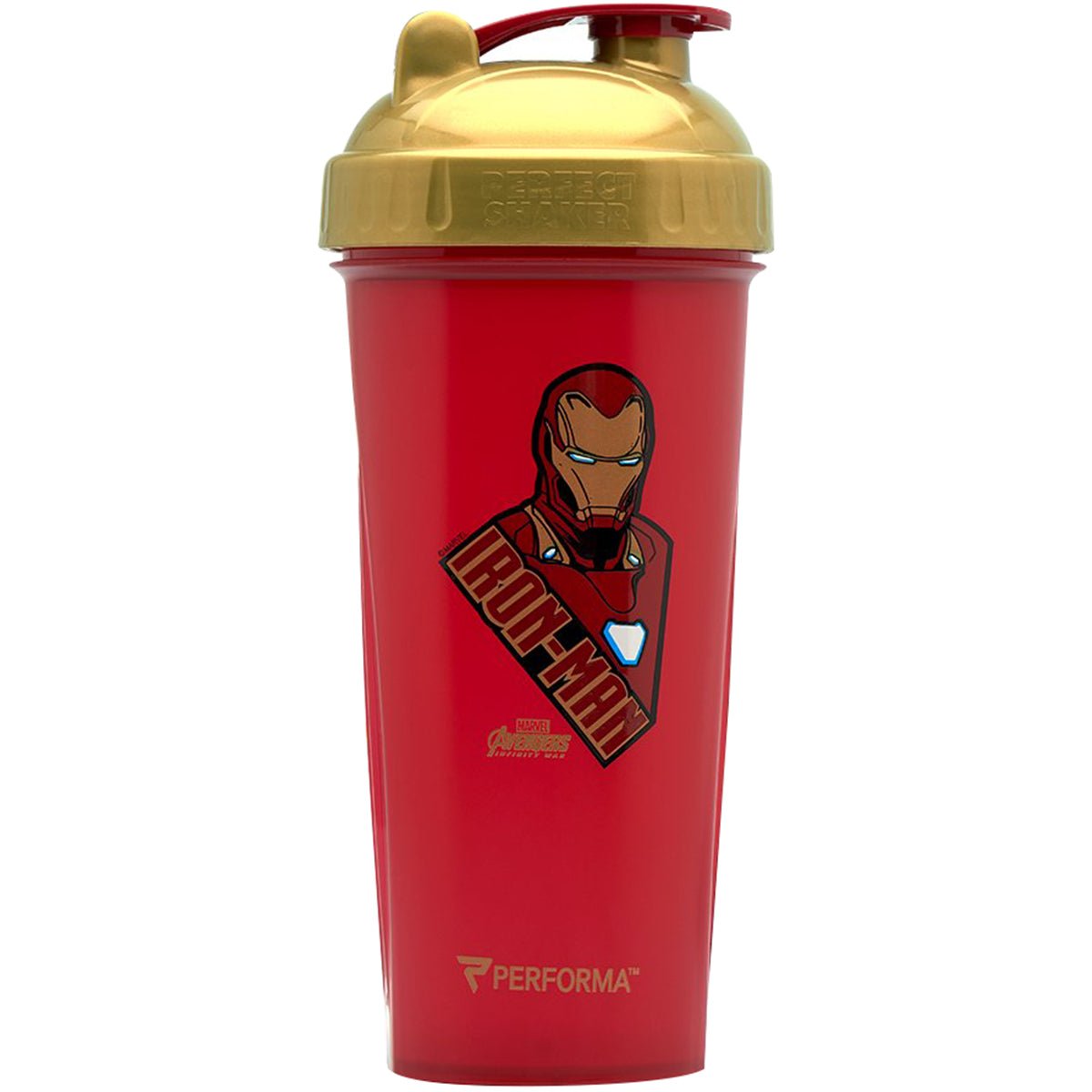 Performa PerfectShaker Avengers Infinity War Shaker Cup Bottle - Iron Man - Forza Sports