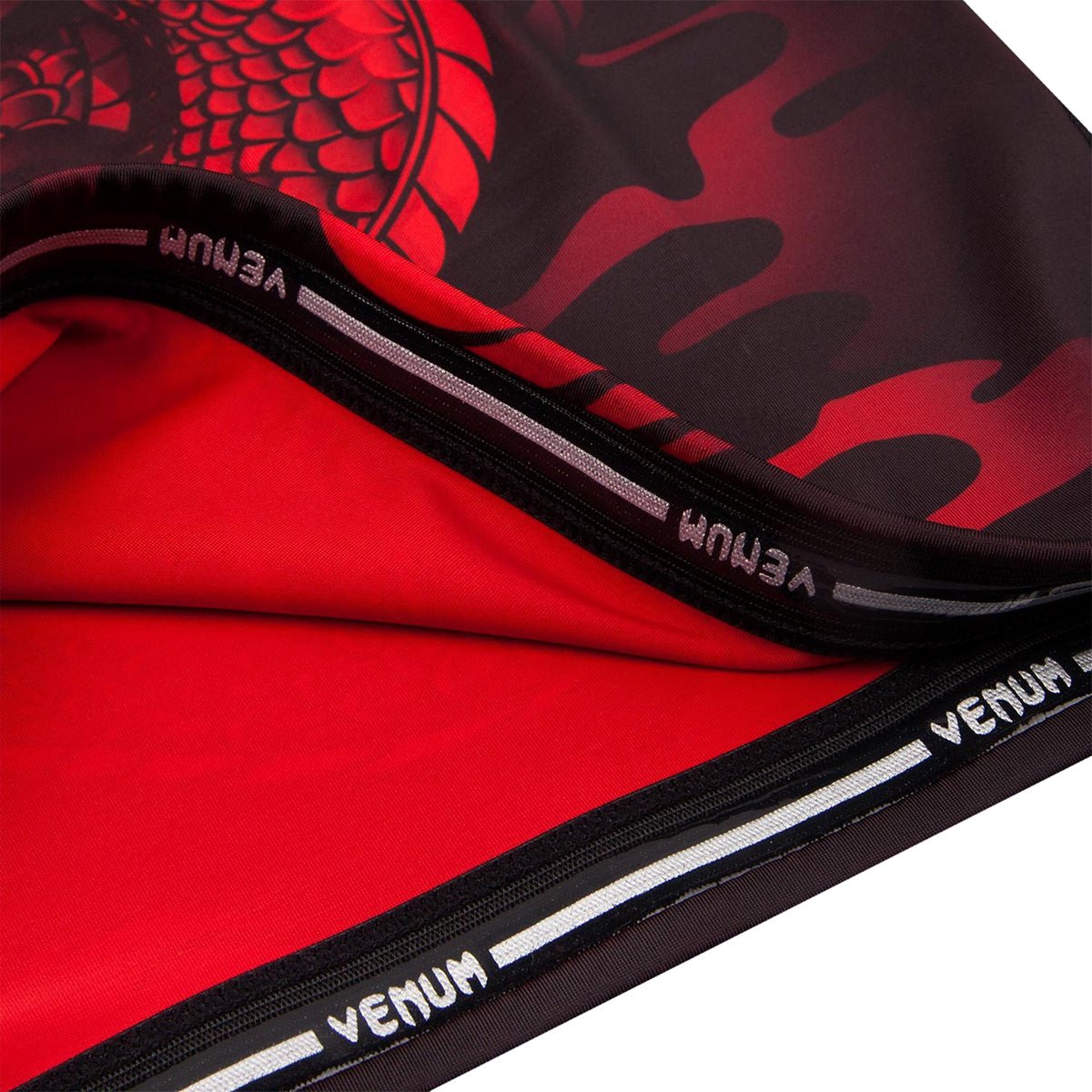 Venum Dragon's Flight Dry Tech Short Sleeve MMA Rashguard - Black/Red - Forza Sports